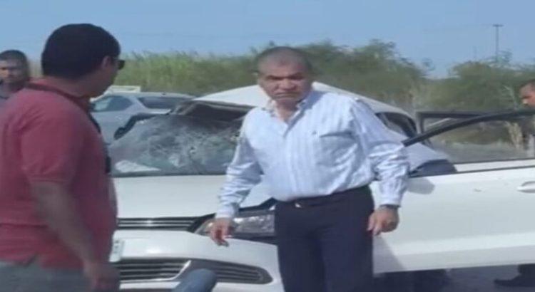 Gobernador de Coahuila le brinda primeros auxilios a pareja choca su auto en autopista de Torreón