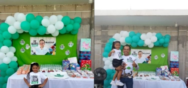 Niña celebró su cumpleaños con temática de Manolo Jiménez