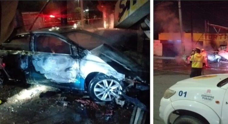 Al regresar de la posada tres jóvenes quedan calcinados en trágico accidente