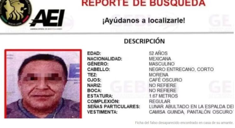 Desaparecido y encontrado… con su amante