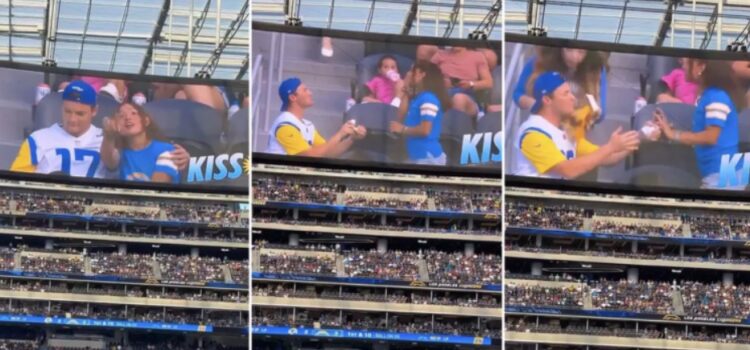 [VIDEO] Propuesta de matrimonio fallida en la «kiss cam» de los Rams: ¿un incidente real o una puesta en escena?