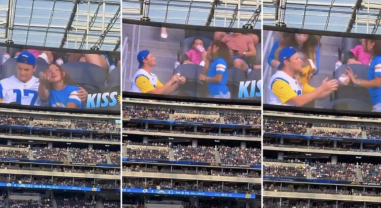 [VIDEO] Propuesta de matrimonio fallida en la «kiss cam» de los Rams: ¿un incidente real o una puesta en escena?