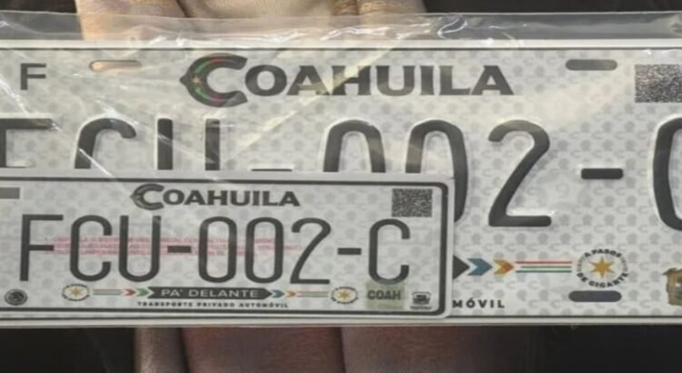 Las nuevas placas para el estado de Coahuila para este 2025 Las nuevas placas para el estado de Coahuila para este 2025
