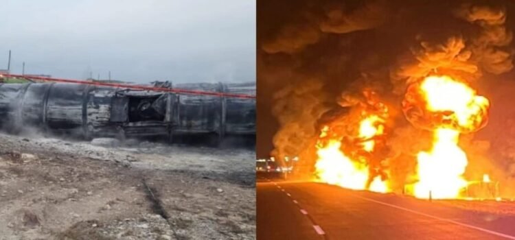 Una fuerte explosión de una pipa con diésel en el estado de Coahuila