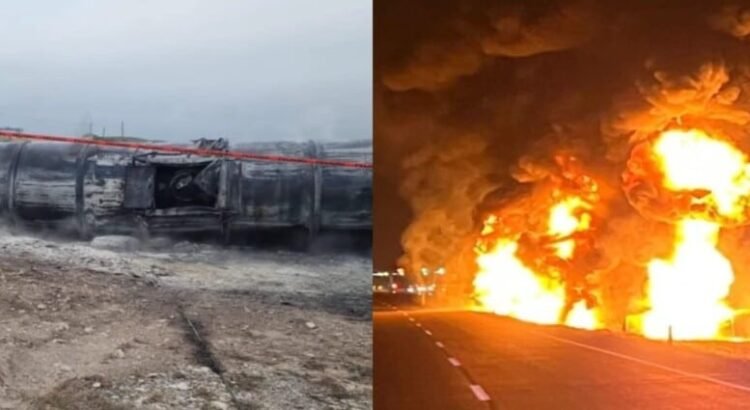 Una fuerte explosión de una pipa con diésel en el estado de Coahuila