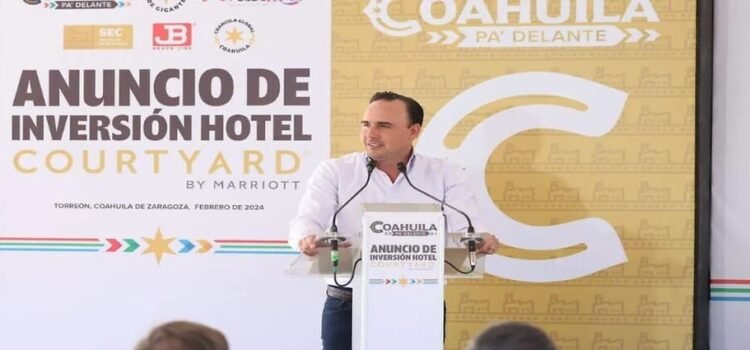 El gobernador de Coahuila encabeza anuncio de inversión del Hotel Courtyard Marriott