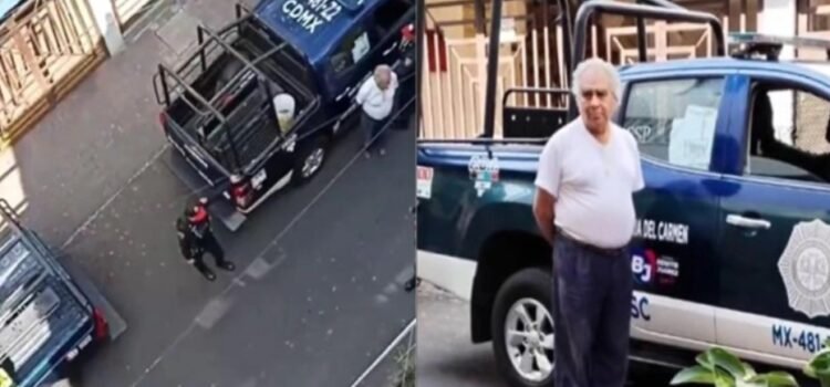 Detuvo la policía a septuagenario por plantar un árbol en la calle