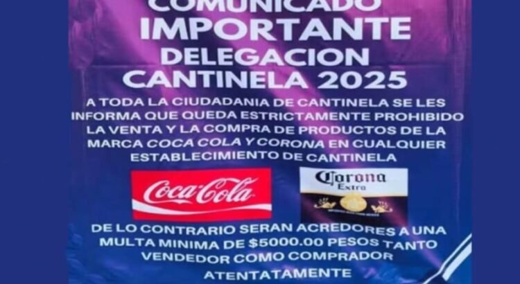 En este pueblo no se puede vender ni comprar Coca-Cola o Corona