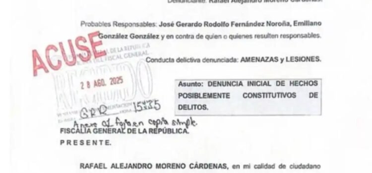 Denunció Alejandro Moreno a Gerardo Fernández Noroña