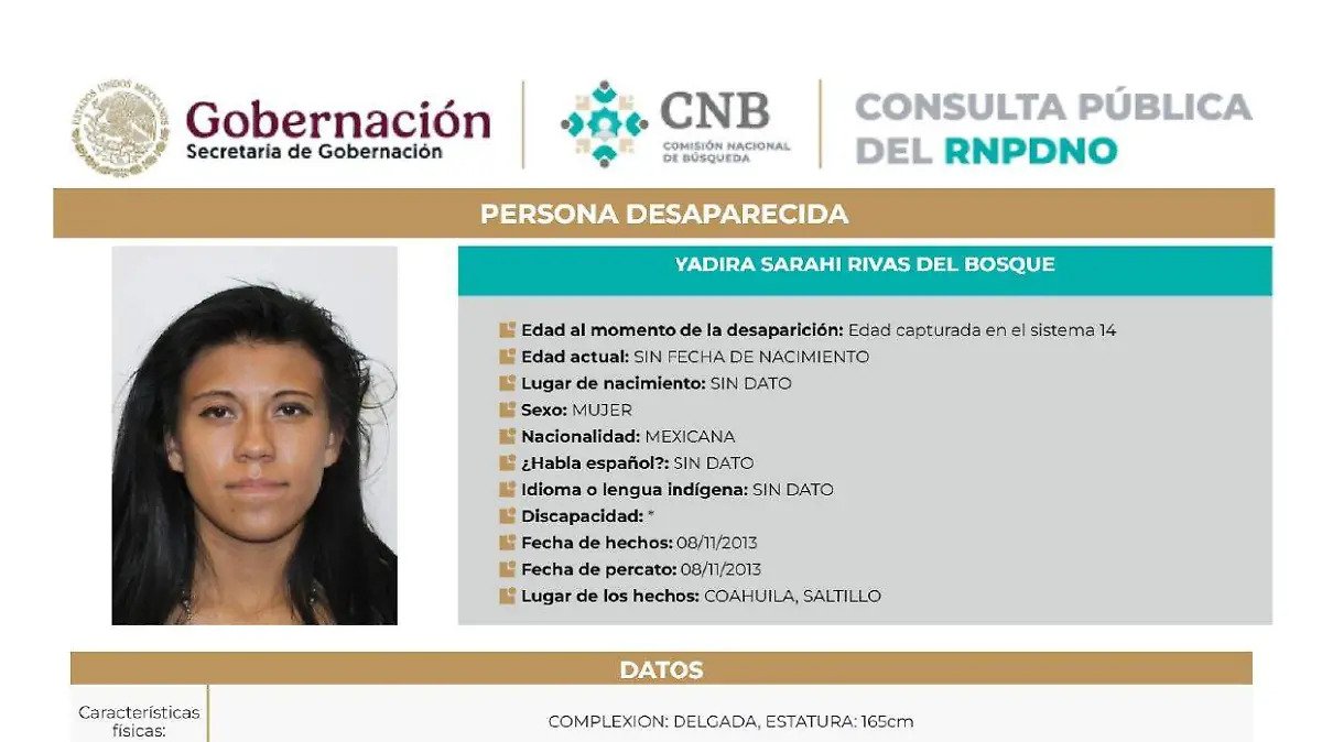 Localizan en Saltillo a mujer desaparecida hace 13 años